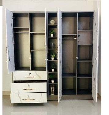 4 DOOR WARDROBE WITH SHELF (2 door + 2 door shelf)