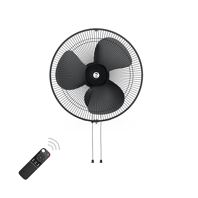 ATOMBERG |WALL FAN | 400 MM BLDC | RENESA |MIDNIGHT BLACK
