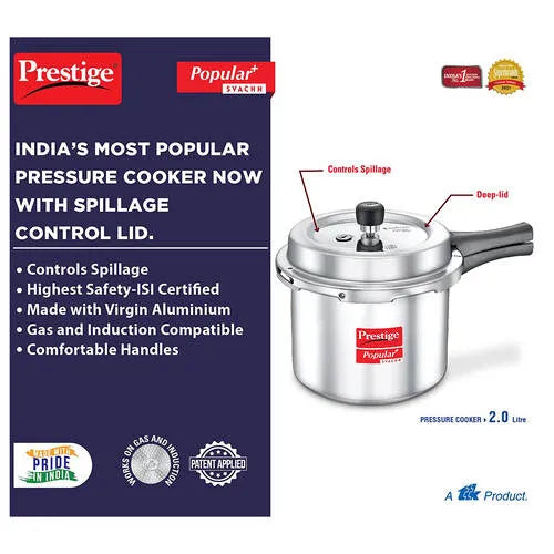PRESTIGE | COOKER|AL SVACH |2L TALL |POP PLS OUTR LID