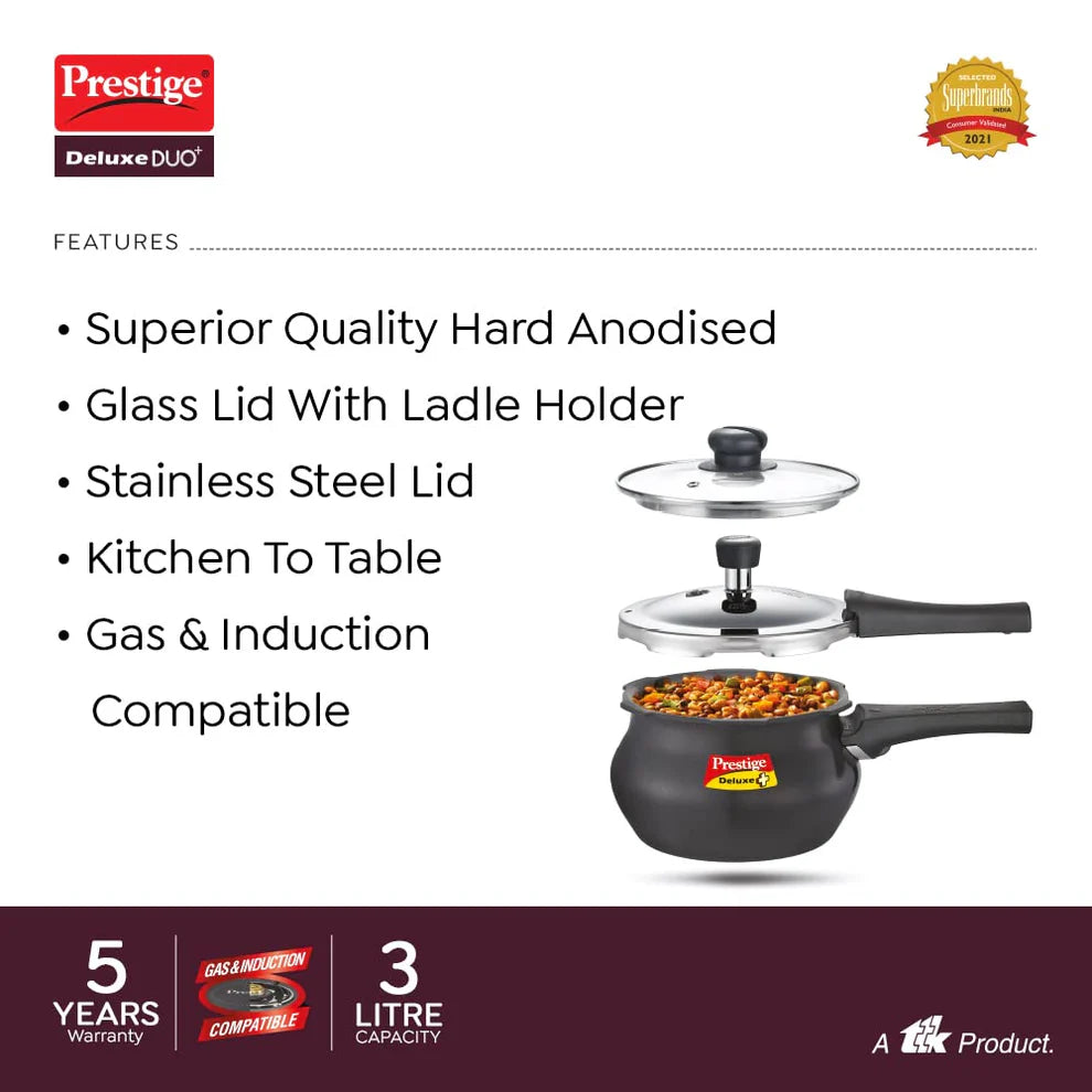PRESTIGE | COOKER |ALU DLX PLS HANDI 3L |HA DUO WITH GL
