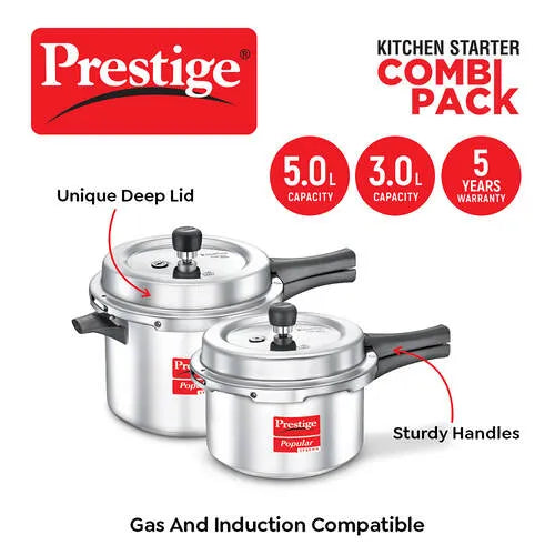 PRESTIGE | COOKER |ALU POP SVACHH |COMBI 5L 3L |BODY 2 LID 2