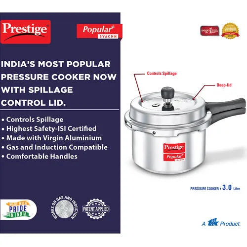 PRESTIGE | COOKER |ALU SVACHH 3L |POP PLS |OUTER LID |PR CKR