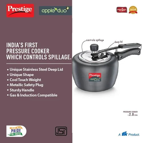 PRESTIGE | COOKER |APPLE HA DUO |SVACH 2L |PRESSURE COOKER