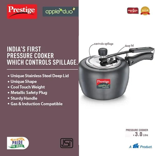 PRESTIGE | COOKER |APPLE HA DUO |SVACH 3L |PRESSURE COOKER