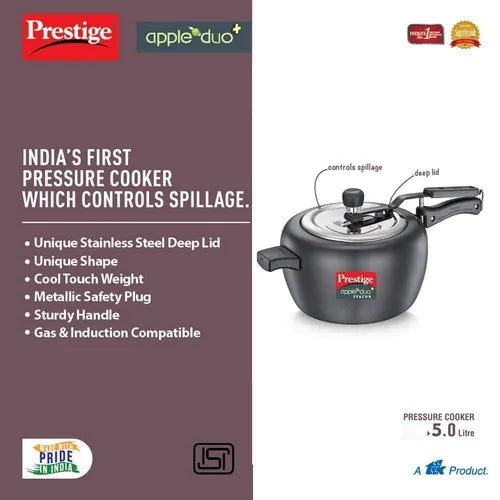 PRESTIGE | COOKER |APPLE HA DUO |SVACH 5L |PRESSURE COOKER