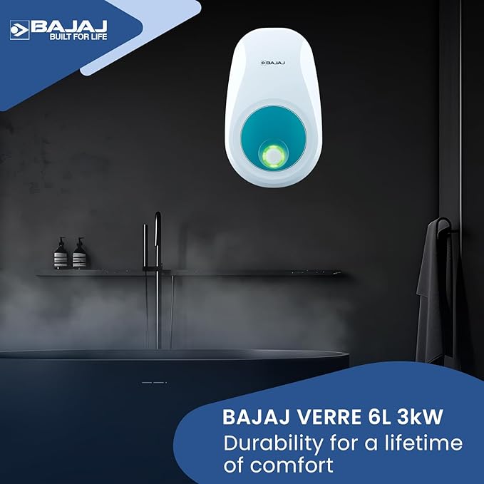 BAJAJ| Water Heater | 6 LTR |VERRE |3KW