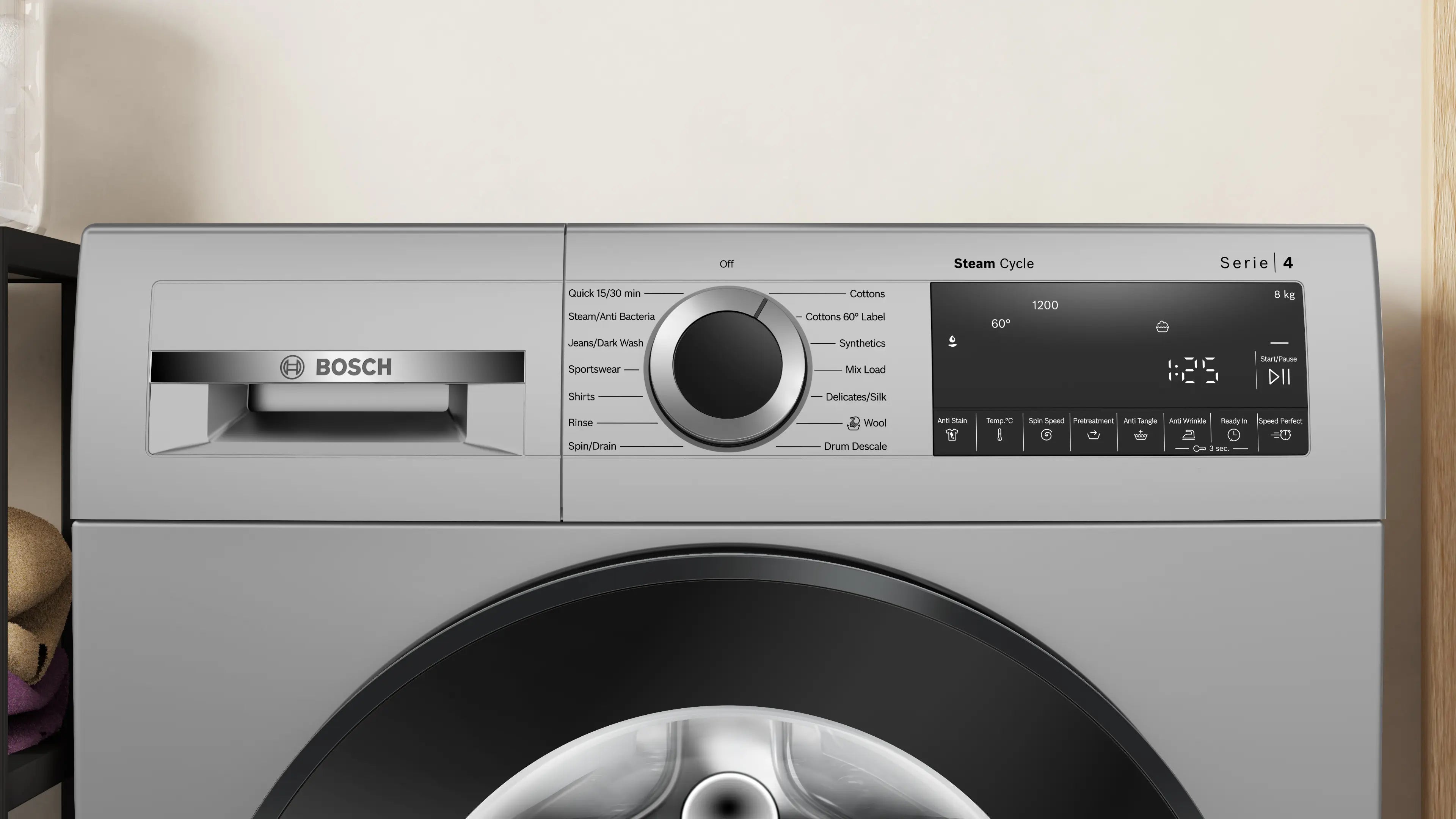 BOSCH | 3 STAR | 8 KG | FULLY AUTOMATIC | FRONT LOAD | 1200 RPM | WGA1320SIN