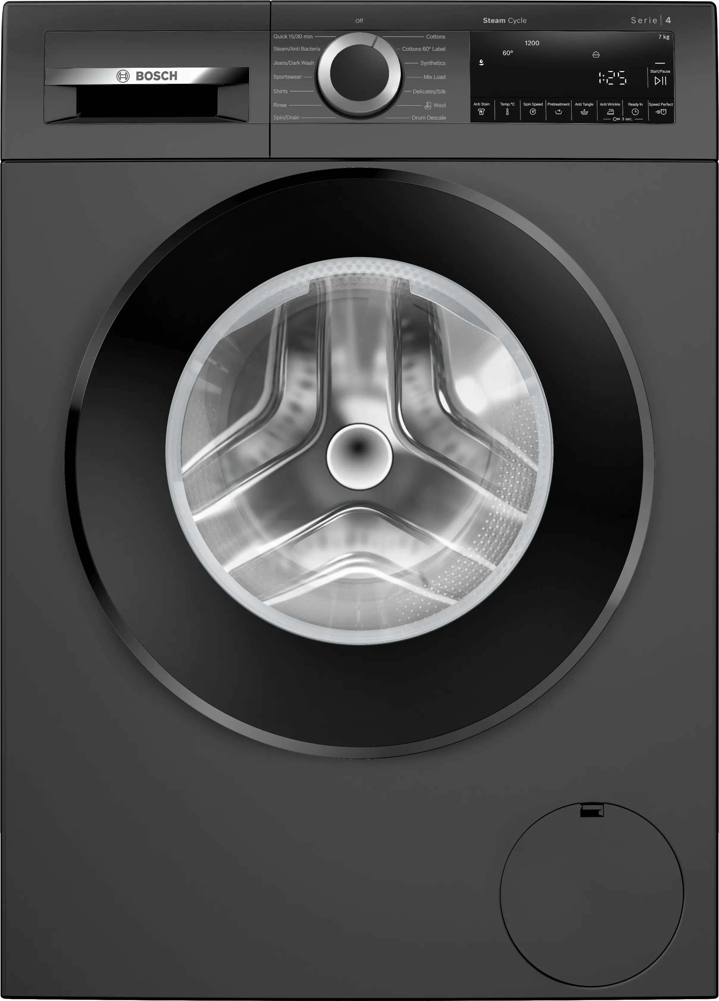BOSCH | 5 STAR | 7 KG | FULLY AUTOMATIC | FRONT LOAD | BLACK GREY |