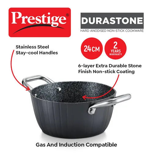 PRESTIGE | NON STICK COOKWARE |DURASTONE |DIA 240 |CASSEROLE WGL |HA NSTK