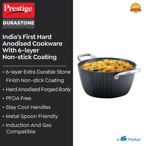 PRESTIGE | NON STICK COOKWARE |DURASTONE |DIA 240 |CASSEROLE WGL |HA NSTK