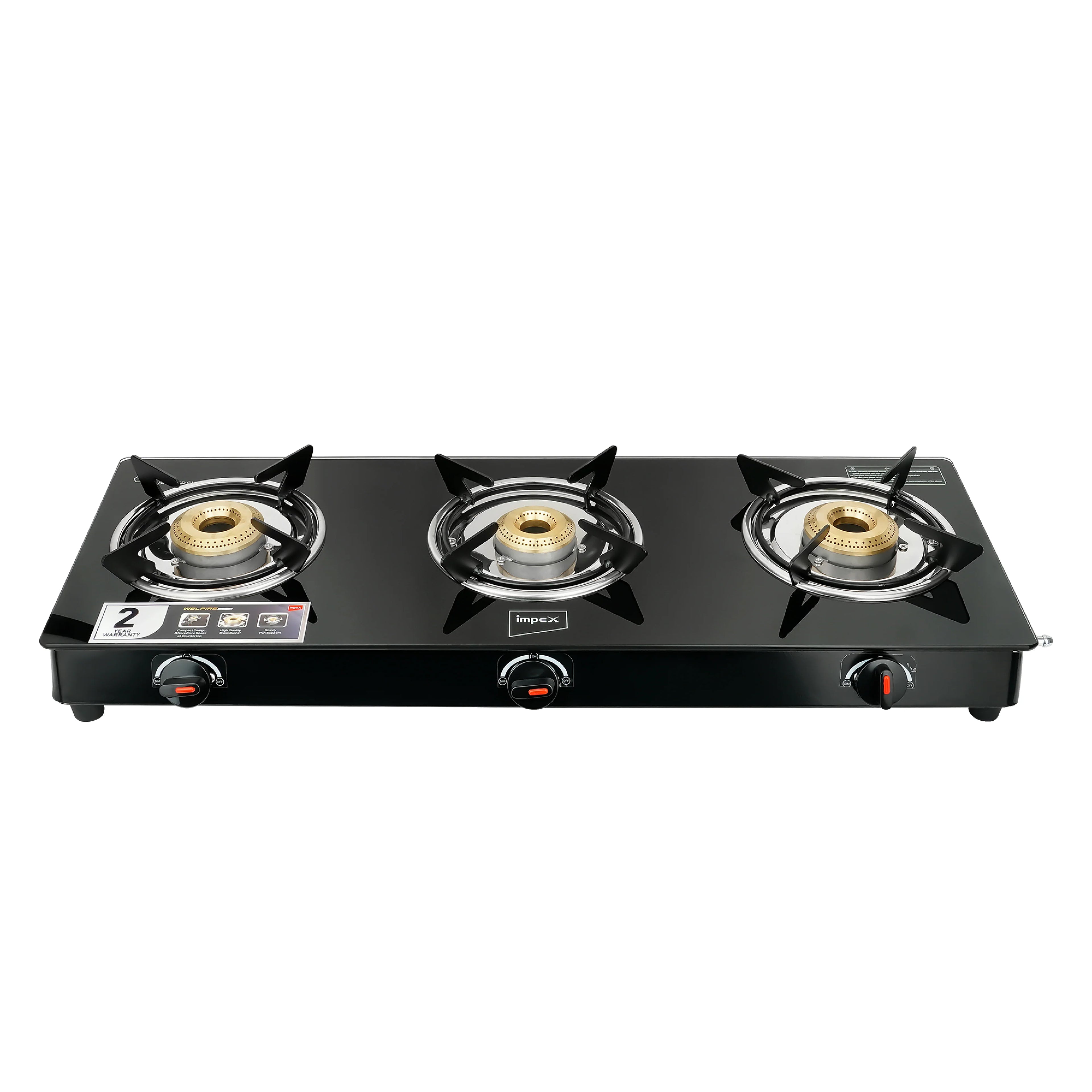 IMPEX | GLASS TOP | GAS STOVE | 3B | (WELFIRE  3B)