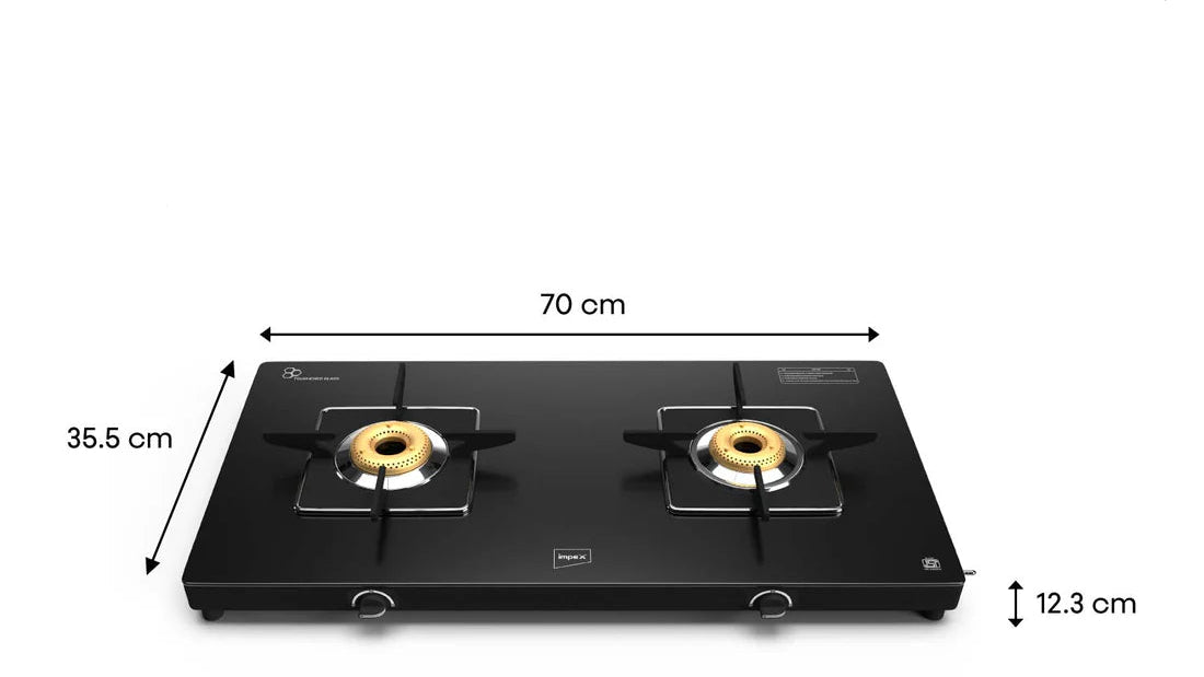 IMPEX | GLASS TOP | GAS STOVE | ASPIRA | (GLAZE 2B)
