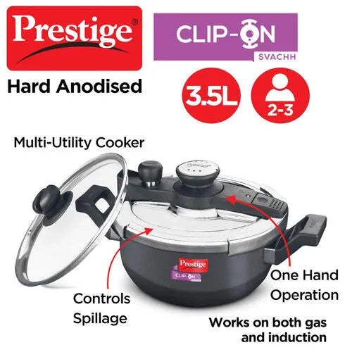 PRESTIGE | COOKER |HA CLIP ON |SVACH 3.5L |PRESURE KADAI 22cm