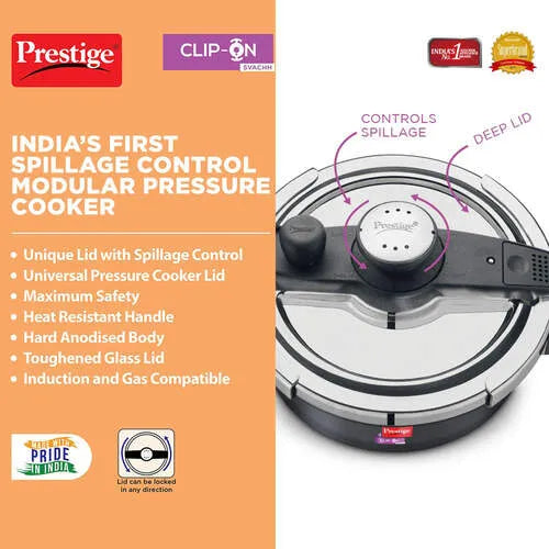 PRESTIGE | COOKER |HA CLIP ON |SVACH 3.5L |PRESURE KADAI 22cm
