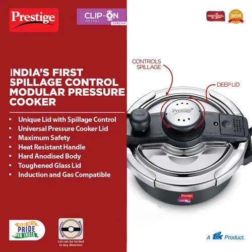 PRESTIGE | COOKER |HA CLIP ON |SVACHH 3L |PRESURE COOKER 18cm