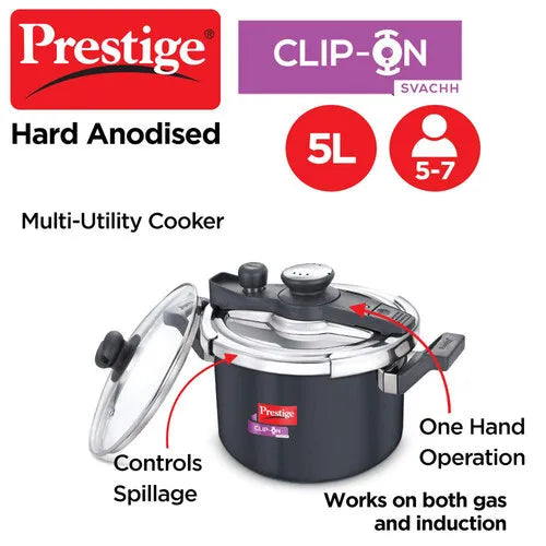 PRESTIGE | COOKER  |HA CLIP ON |SVACHH 5L |PRESURE COOKER 22cm
