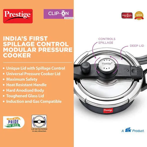 PRESTIGE | COOKER  |HA CLIP ON |SVACHH 5L |PRESURE COOKER 22cm