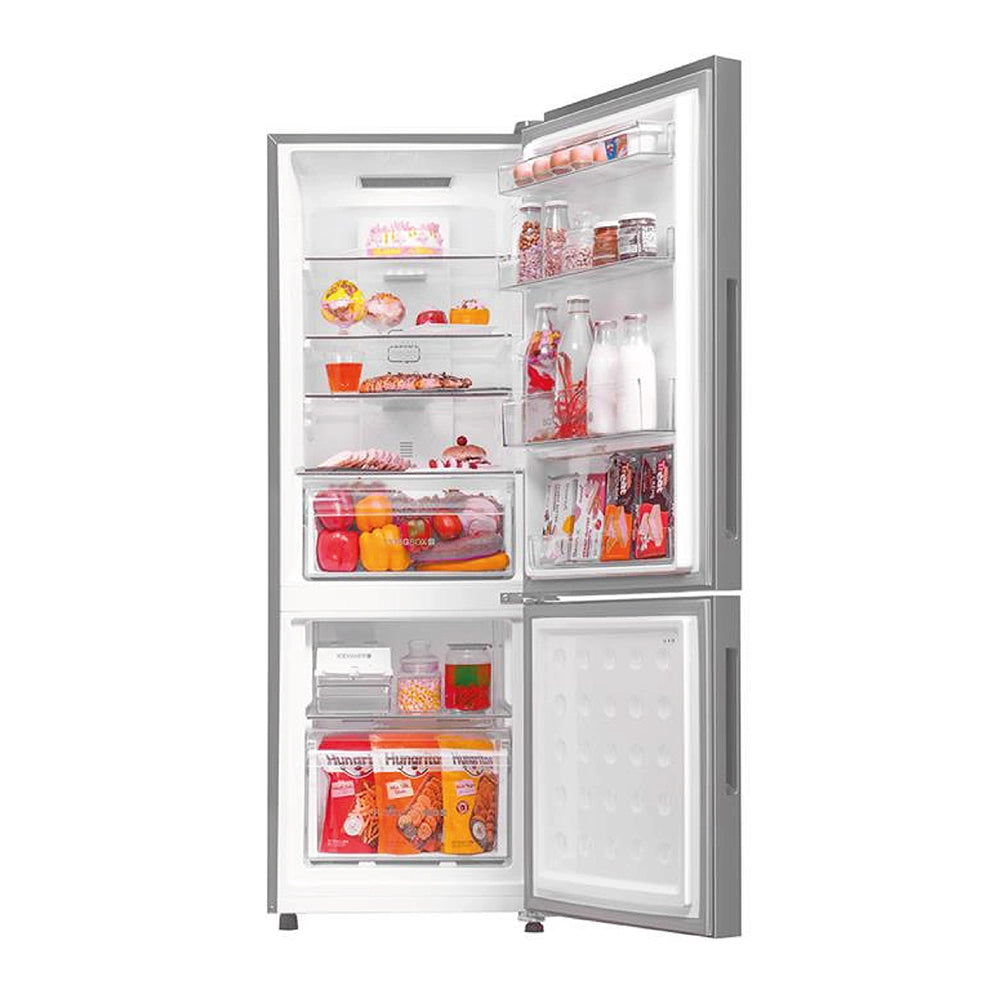 HAIER | 2 STAR | 237 LTR | DOUBLE DOOR | STAR MOON SILVER BOTTOM MOUNT | HRB-2871EMSA MOON SILVER