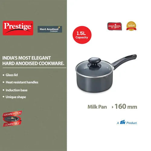 PRESTIGE | COOKWARE |HA MILK PAN 160 MM |WITH IB GLASS