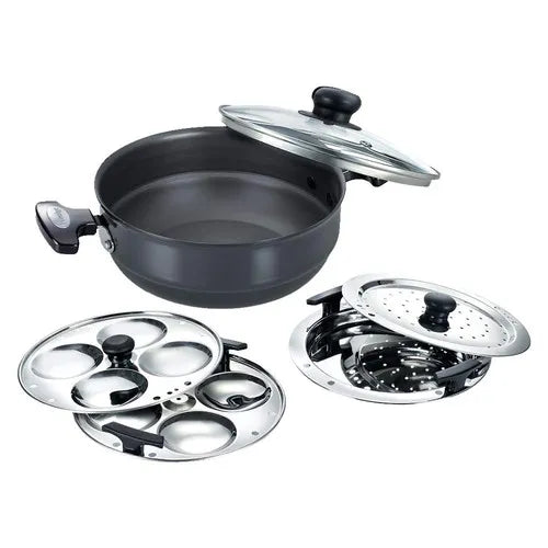 PRESTIGE | COOKWARE |HA MULTI KADAI |DIA 220 |WITH GLASS LID