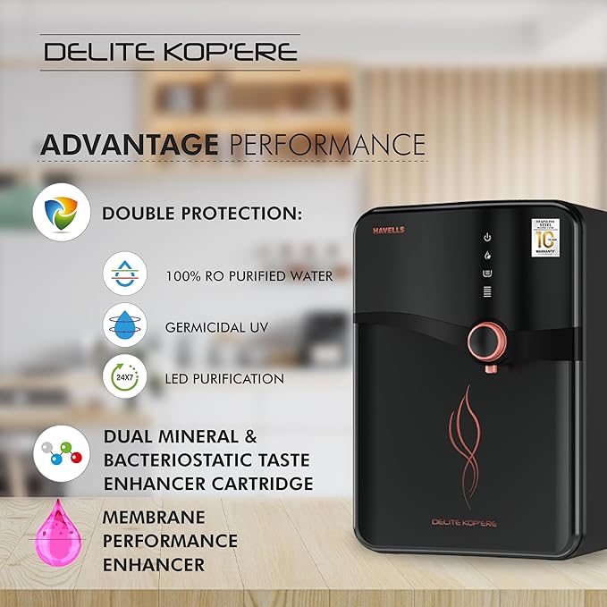HAVELLS | Water Purifier | DELITE KOPERE | ALKALINE HR