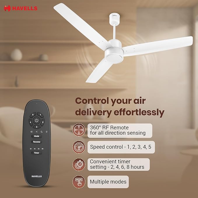 HAVELLS | CELLING FAN | 1200 MM | BLDC EPIC| PRO EL WHITE