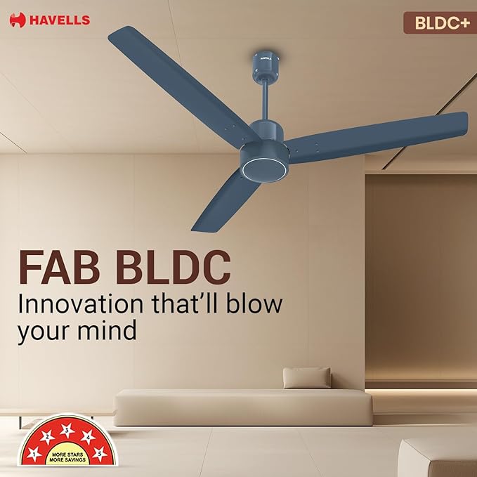 HAVELLS| CELLING FAN| 1200 MM | BLDC EPIC| SIGNIA DENIM |BLUE