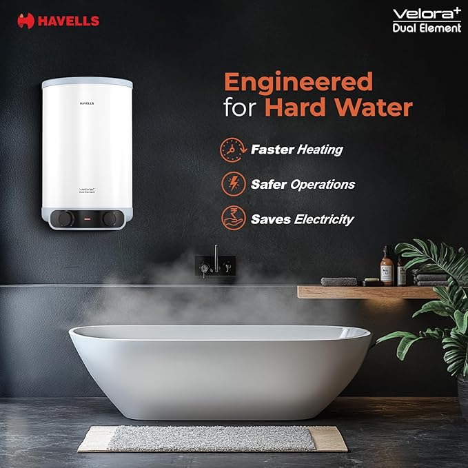 HAVELLS | Water Heater | 10 LTR | VELORA PRIME 5S | FP | WHITE BLUE