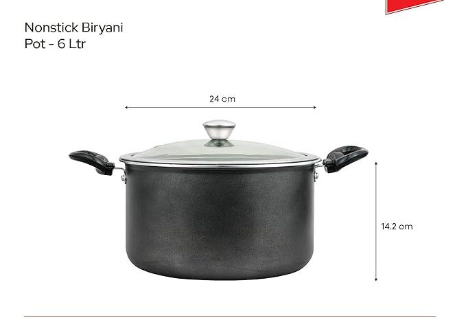 IMPEX | BIRIYANI POT | 6 L |   WITH  RIB| (IBP6)