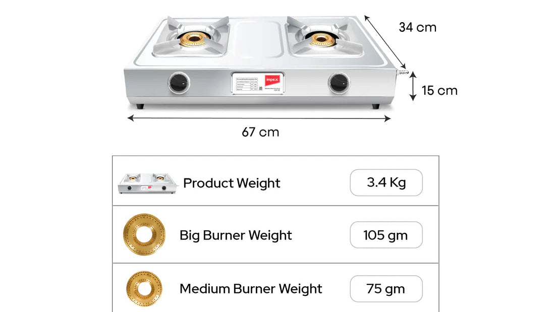 IMPEX | GAS STOVE |   (IGS 12E)