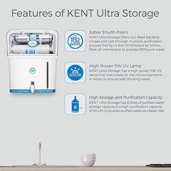 KENT | Water Purifier | ULTRA | STORAGE UV