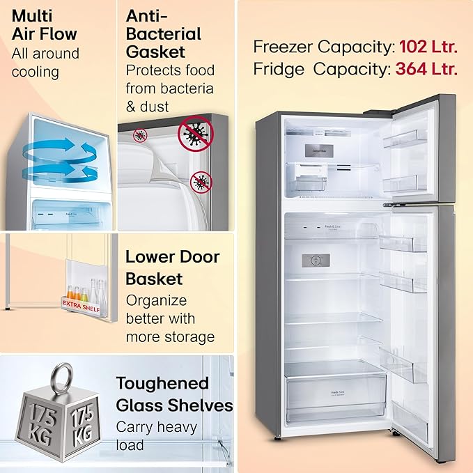 LG/ REFRIGERATOR/ GL-T492NPZR