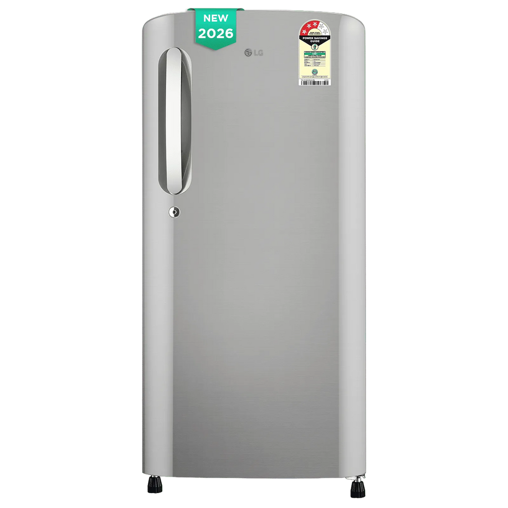 LG | 3 STAR | DIRECT COOLING | SINGLE DOOR | SMART INVERTER COMPRESSOR | GLD1936ZAPZ SHINY STEEL