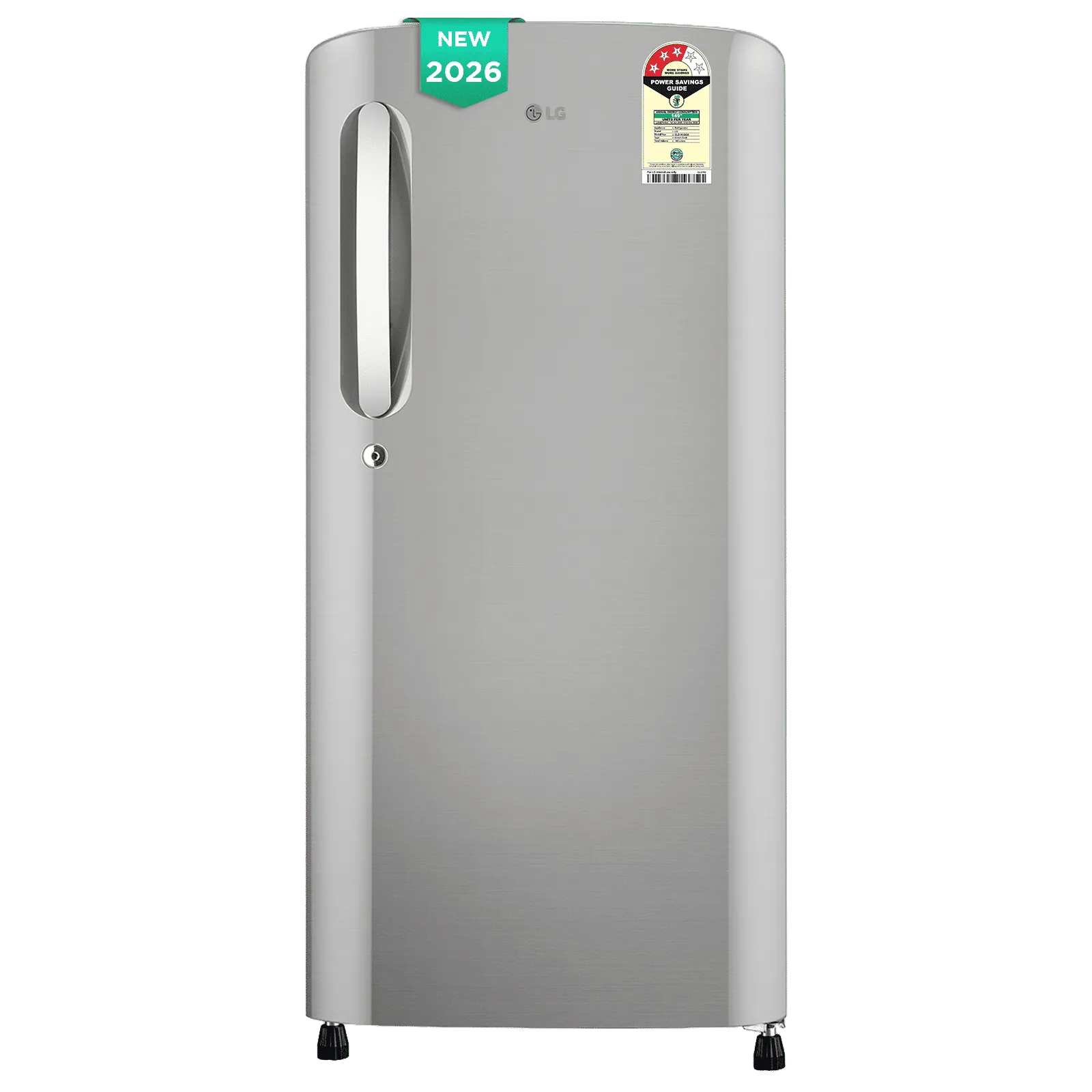 LG | 3 STAR | DIRECT COOLING | SINGLE DOOR | SMART INVERTER COMPRESSOR | GLD1936ZAPZ SHINY STEEL