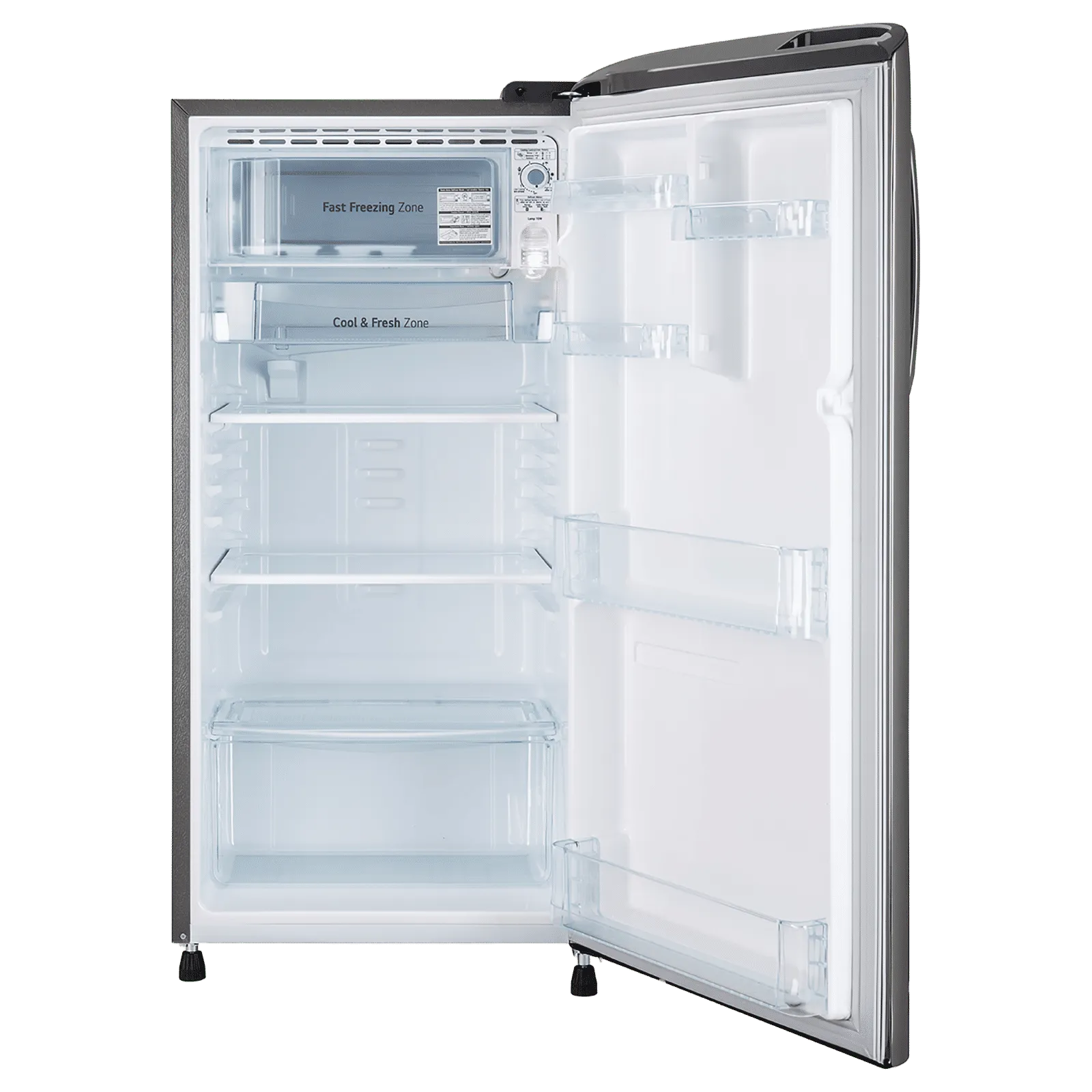 LG | 3 STAR | DIRECT COOLING | SINGLE DOOR | SMART INVERTER COMPRESSOR | GLD1936ZAPZ SHINY STEEL