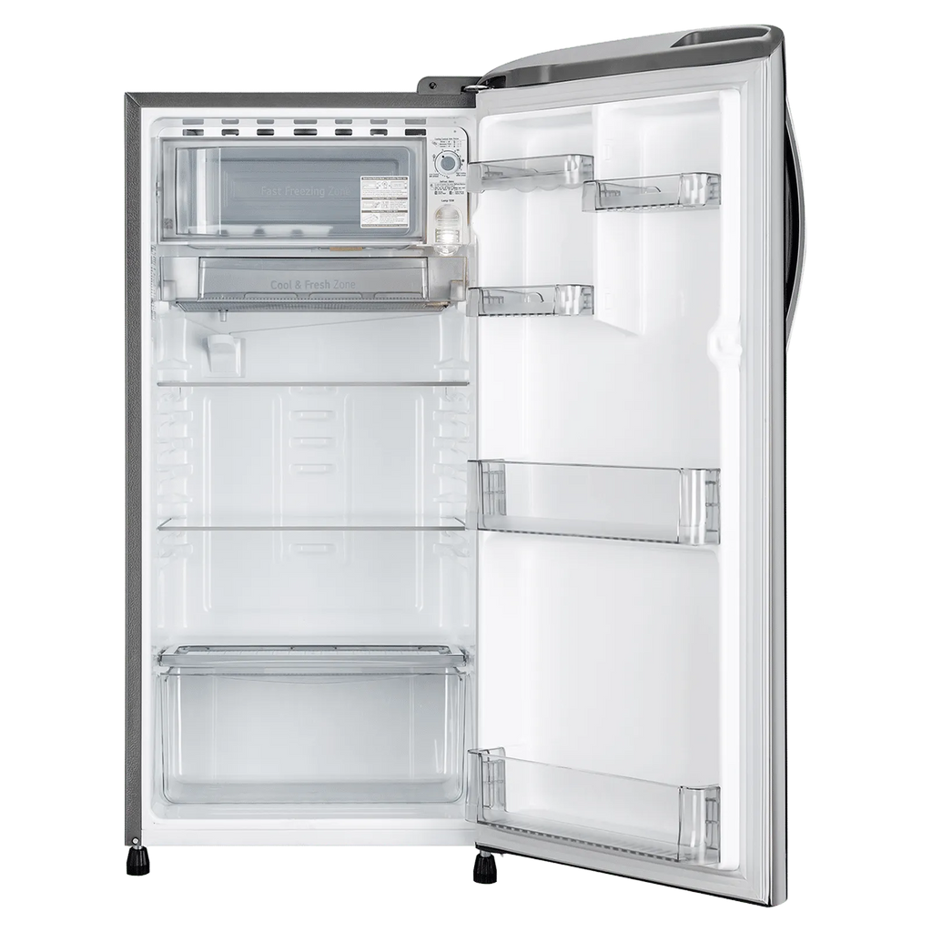 LG | 3 STAR | DIRECT COOLING | SINGLE DOOR | SMART INVERTER COMPRESSOR | GLD1936ZAPZ SHINY STEEL