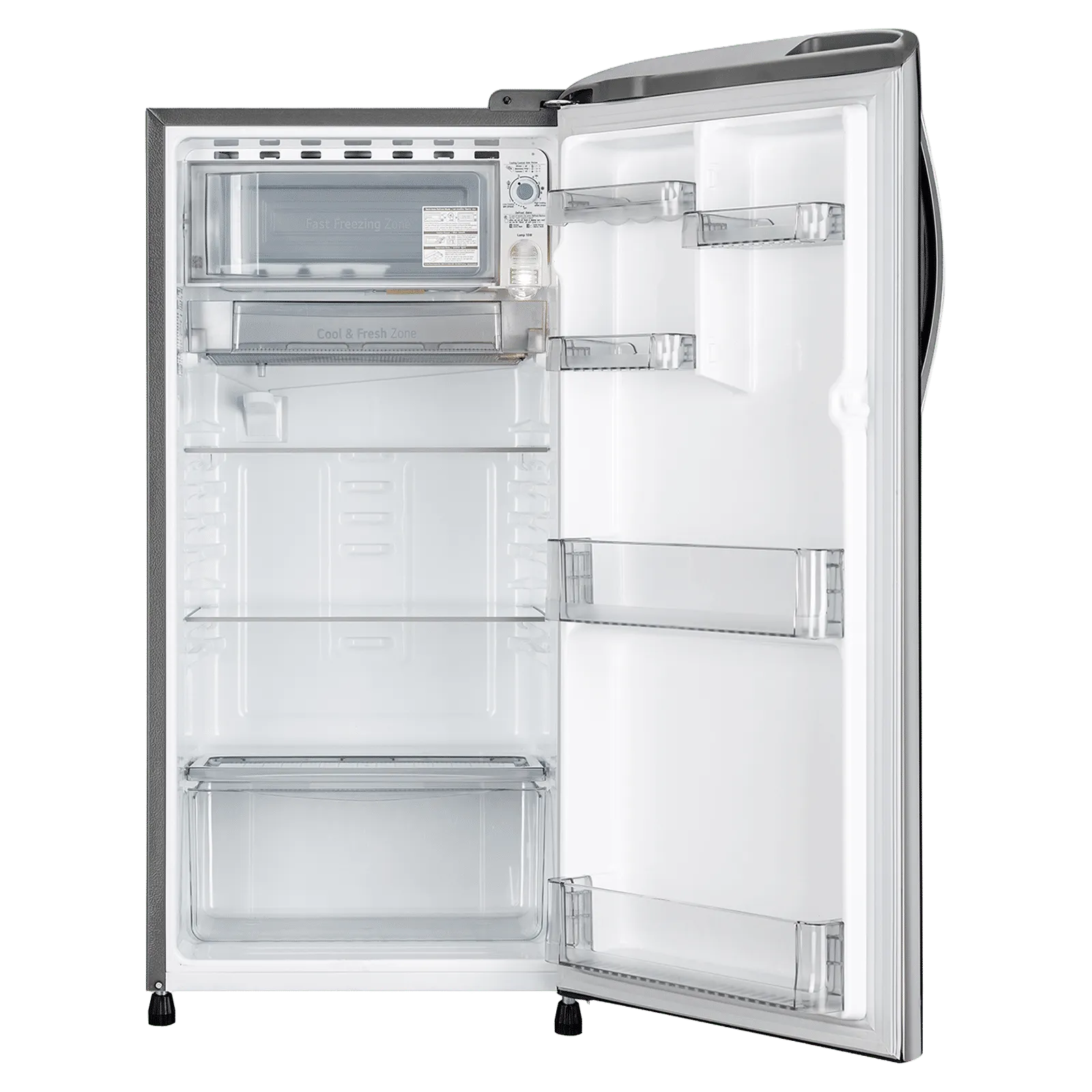 LG | 3 STAR | DIRECT COOLING | SINGLE DOOR | SMART INVERTER COMPRESSOR | GLD1936ZAPZ SHINY STEEL