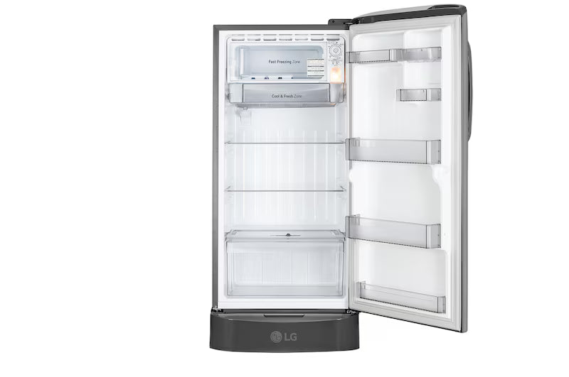 LG | 5 STAR | 210 LTR | DIRECT COOL | SMART INVERTER COMPRESSOR | SINGLE DOOR | GLD2236ZAPZ SHINY STEEL
