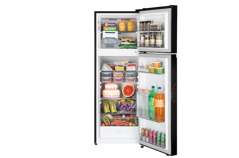 LG | 2 STAR | 246LTR | DOUBLE FRIDGE | SMART INVERTER COMPRESSOR | GL-T2526WWRO RADIANT ONYX