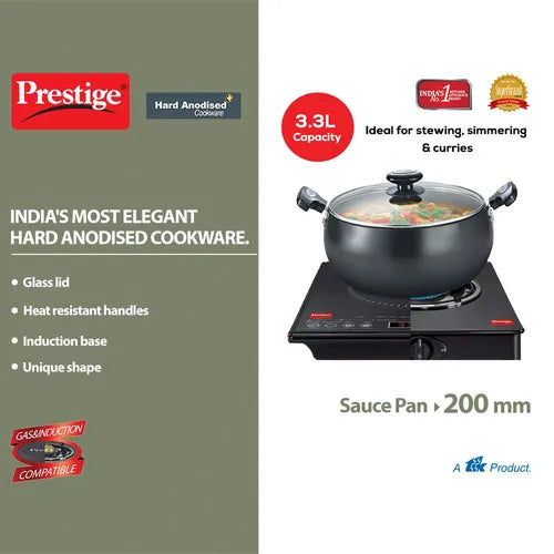 PRESTIGE | COOKWARE |LIFETIME  HA BASE |SAUCE PAN|200 MM