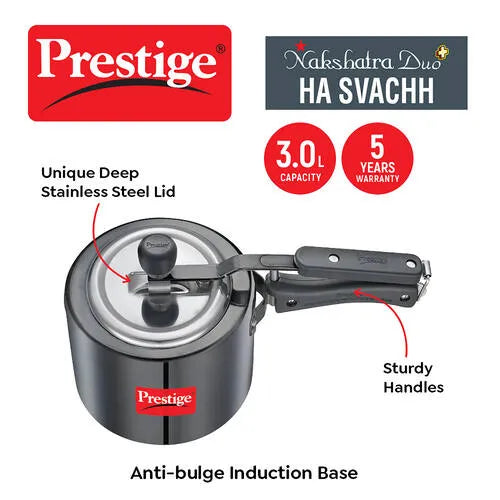 PRESTIGE | COOKER |NAKSHTRA PLUS |SVACHH HA DUO 3L |PR CKR