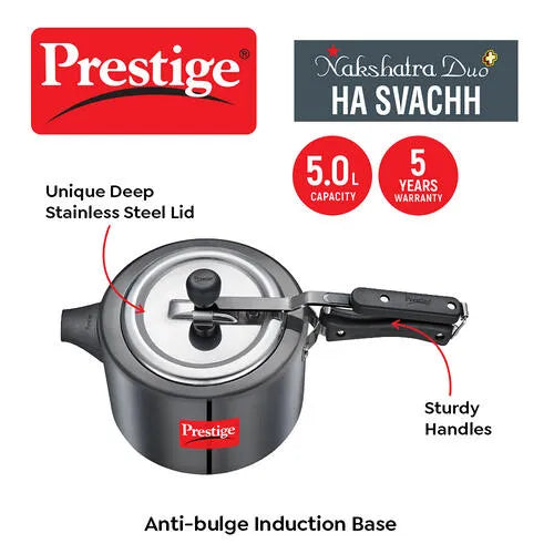 PRESTIGE | COOKER |NAKSHTRA PLUS |SVACHH HA DUO 5L |PR CKR