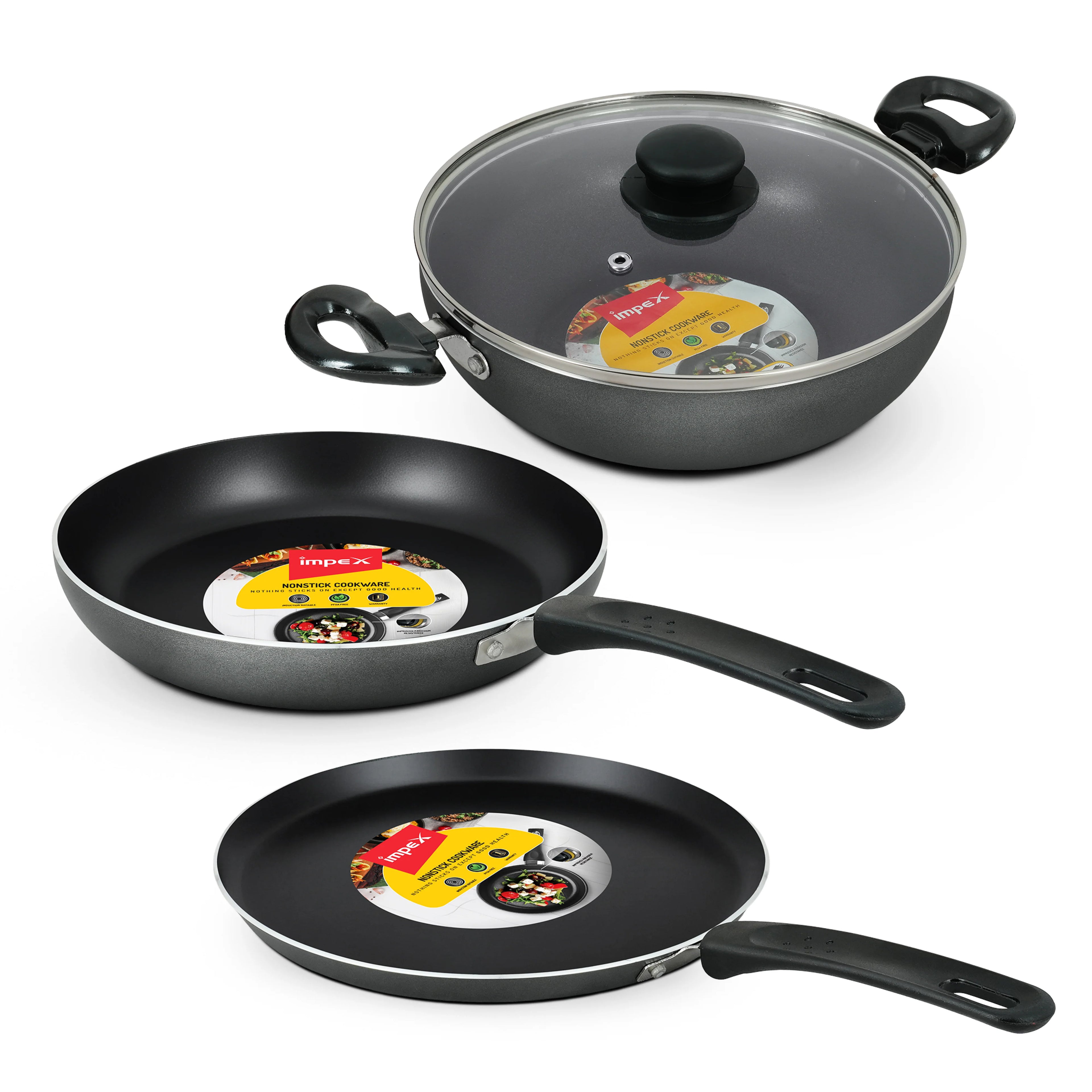 IMPEX | ENVY | 4 PIECE | NONSTICK | COOKWARE SET | (NV 444) R