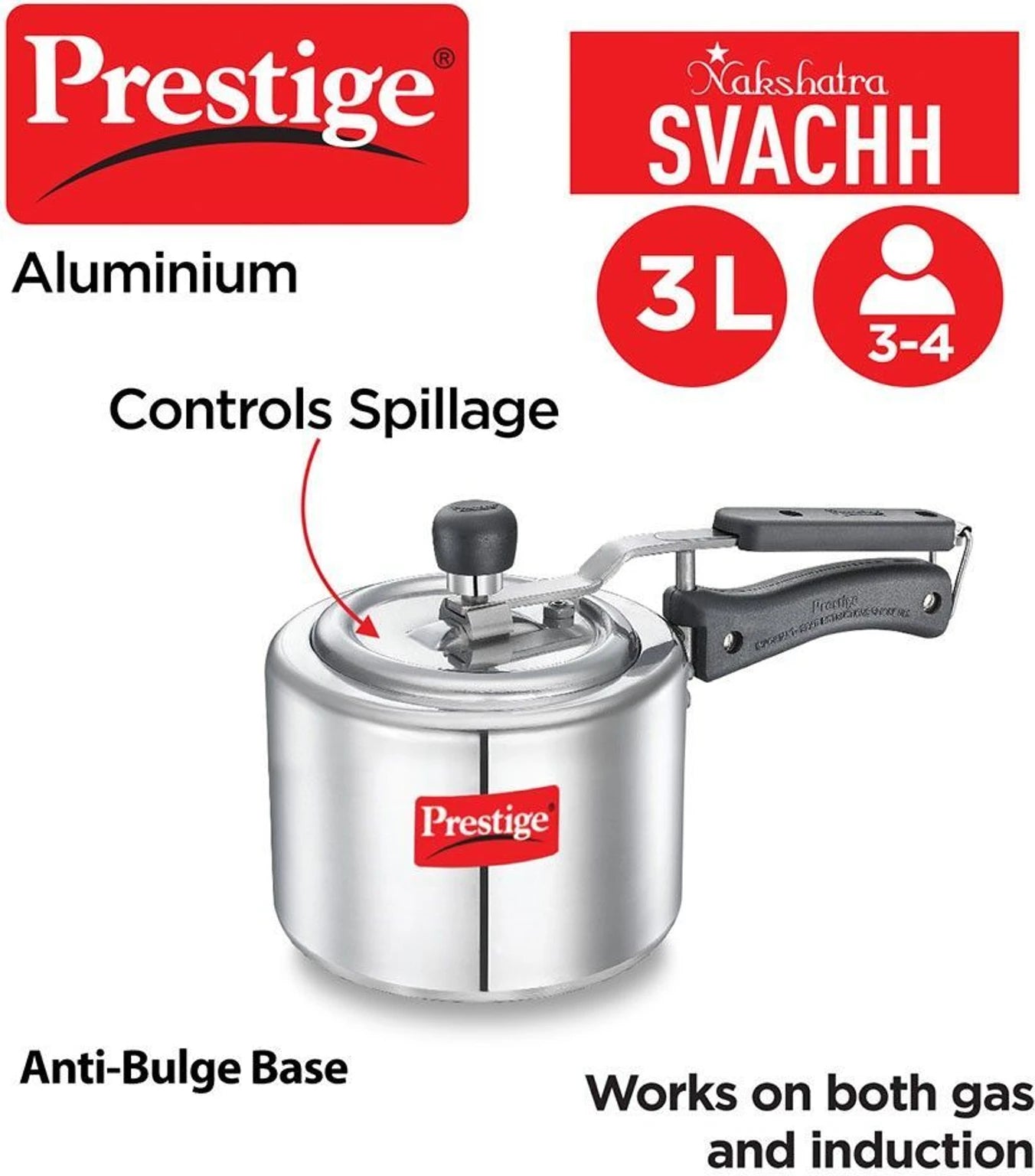PRESTIGE | COOKER |NAKSHATRA SVACHH |AL PR COOKER |ST WAL 3L