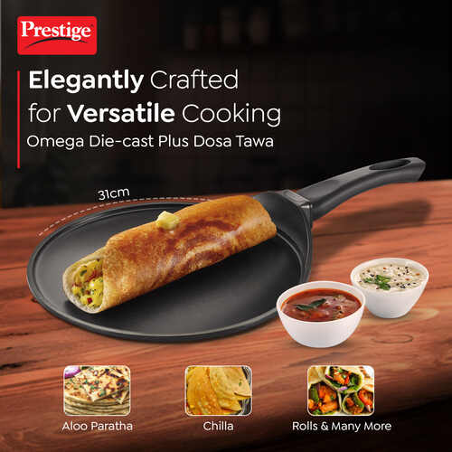 PRESTIGE | NON STICK COOKWARE |OMEGA DIECAST PLUS |TAWA 310MM