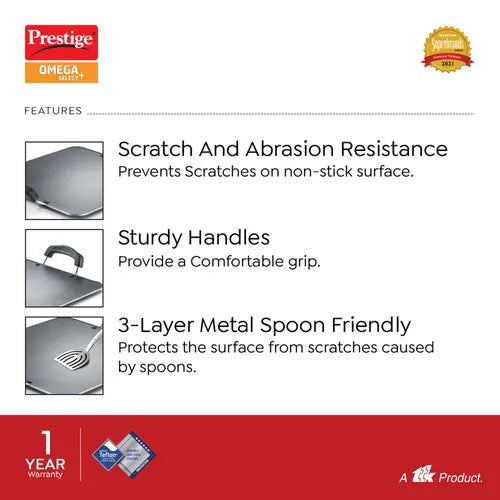 PRESTIGE | NON STICK SQUARE TAWA |OMEGA SLT PLUS |SQUARE TAWA