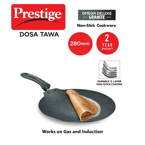 PRESTIGE | NON STICK COOKWARE |OMEG GRANITE DIA - 280 |DOSA TAWA |COKWARE