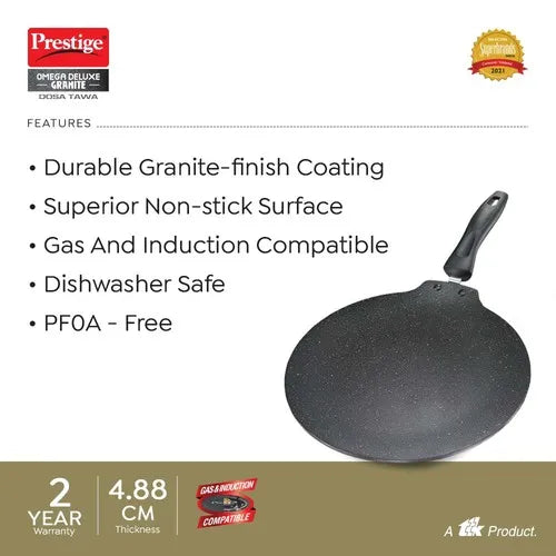 PRESTIGE | NON STICK COOKWARE |OMEG GRANITE DIA - 280 |DOSA TAWA |COKWARE