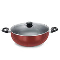 PRESTIGE | NON STICK COOKWARE |OMG DLX DEEP KADAI |240 W GLASS LID