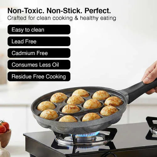 PRESTIGE | NON STICK COOKWARE |OMG SLT PLS 200 |PANIYARAKKAL |12 PITS WGL